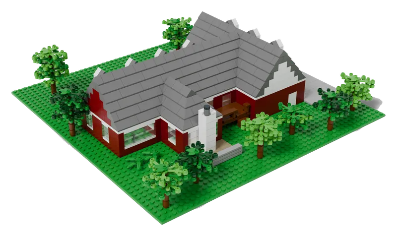Brick Cape Cod brick model, around the back