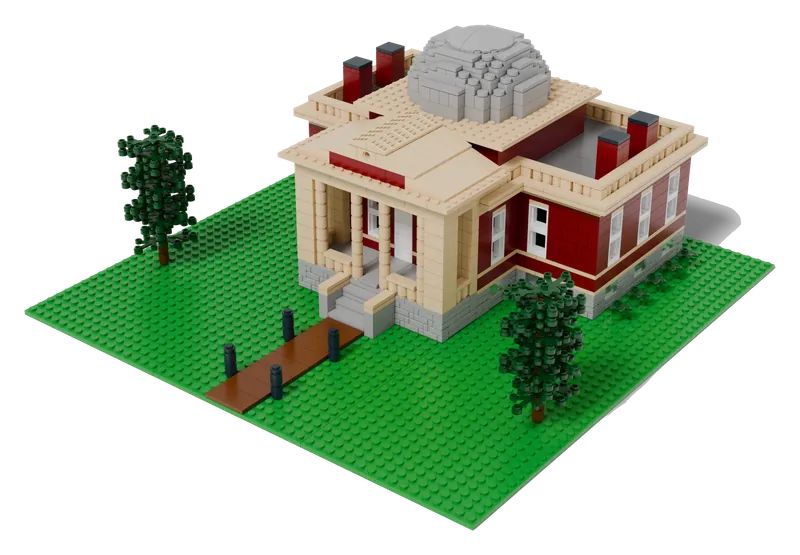 The Cincinnati Observatory brick model, the other side