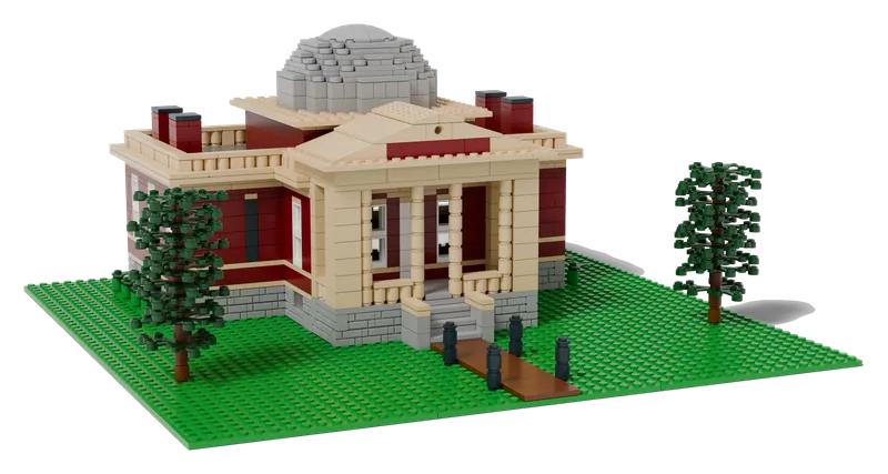 The Cincinnati Observatory brick model, from the street
