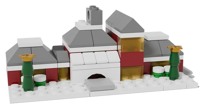 Christmas Ornament brick model, side by side